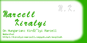 marcell kiralyi business card